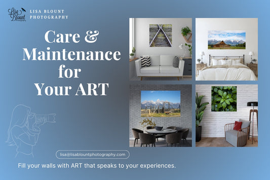 Tips and Tricks for Care and Maintenance of your fine art photography wall decor - acrylic, metal, brushed metal and canvas