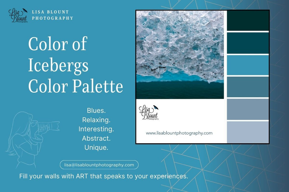 Blue Color Palette with Art - Color of Icebergs