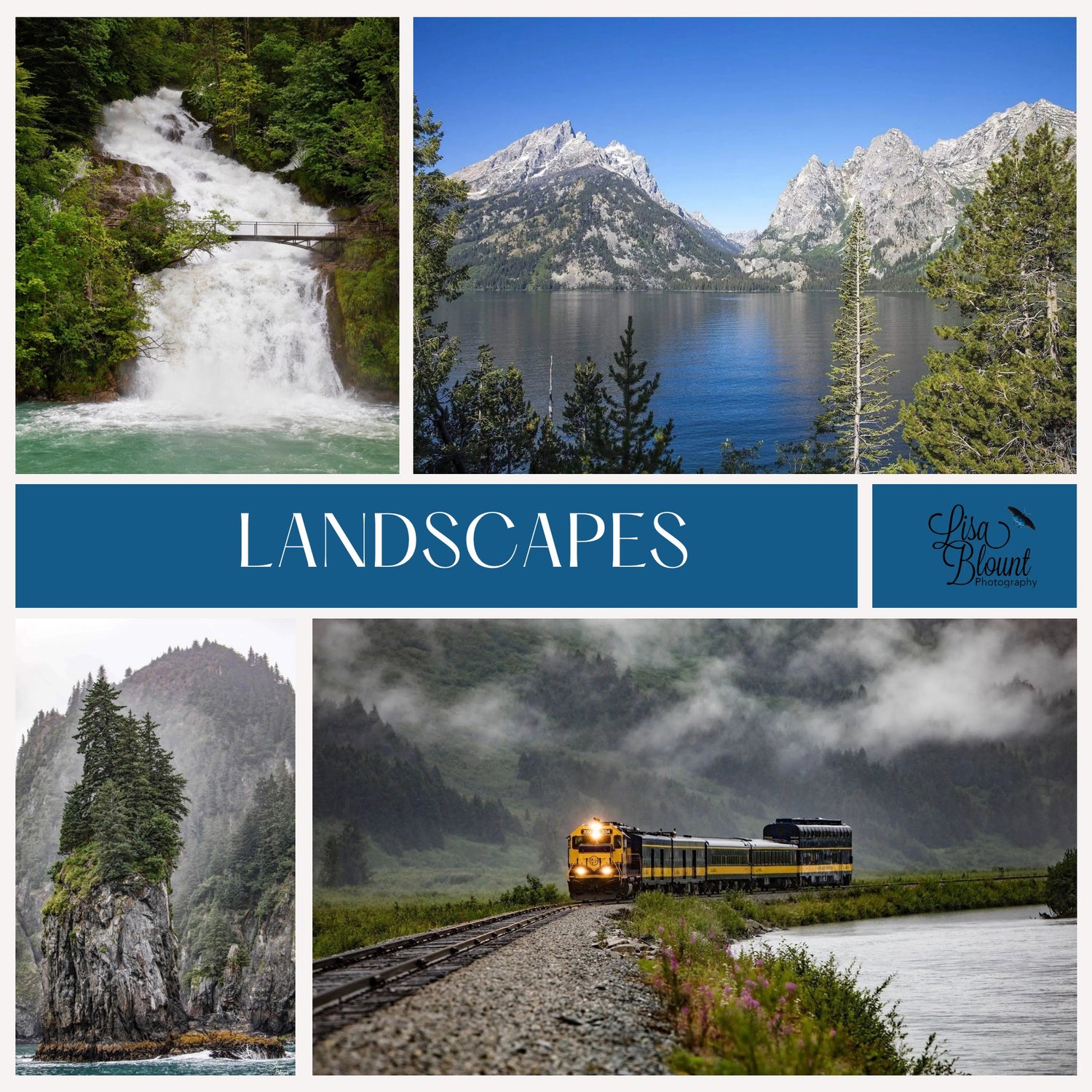 Landscapes fine art collection by Lisa Blount featuring large art landscape pieces wall decor