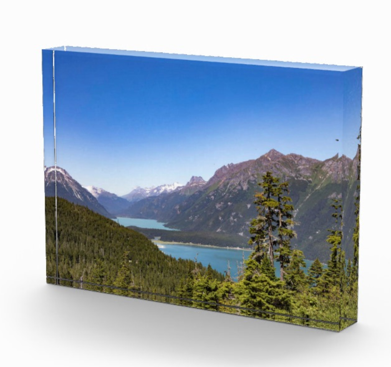 7x5 acrylic block chilkoot lake haines alaska fine art photography lisa blount