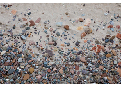 Nairn Beach sand with colorful rocks fine art photography Lisa Blount